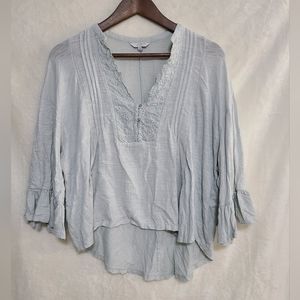 Lucky Brand Women's Pale Green Blouse Size S